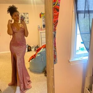 Faviana Glamour Rose gold dress